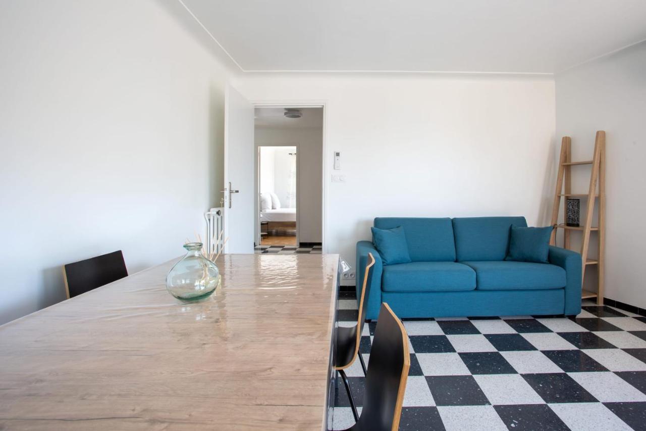Apartment T2 Air-Conditioned Sea View Saint-Laurent-du-Var Luaran gambar
