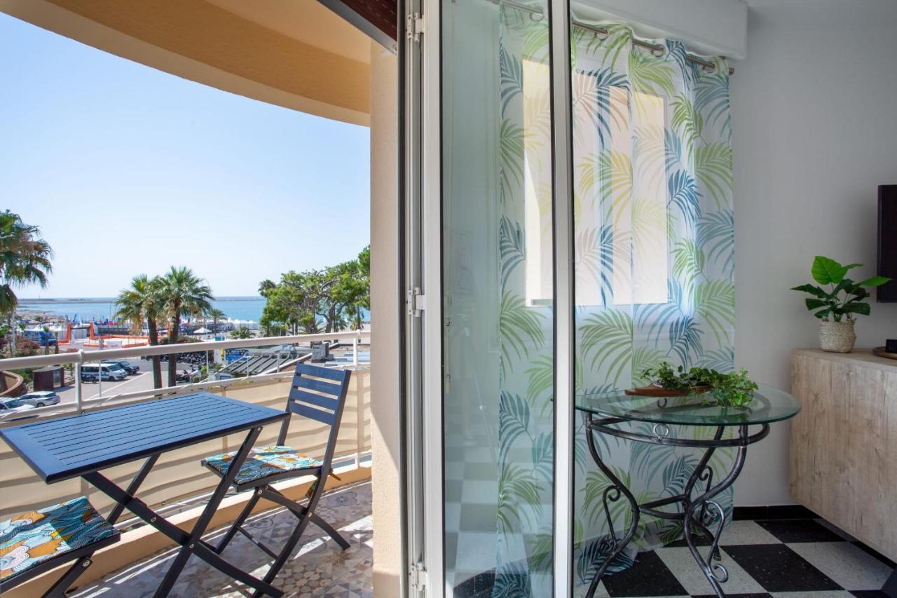 Apartment T2 Air-Conditioned Sea View Saint-Laurent-du-Var Luaran gambar